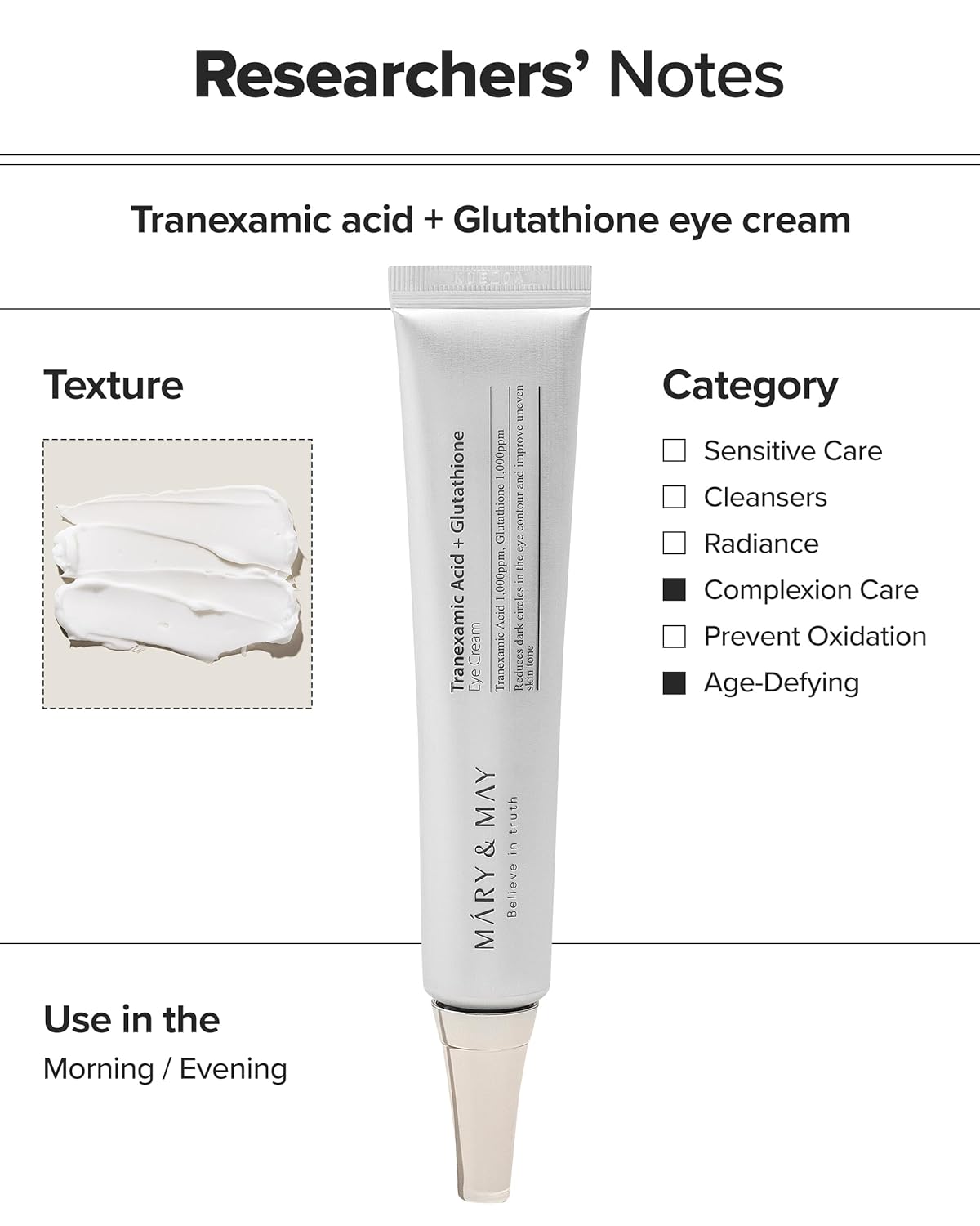 Mary&May Tranexamic Acid+ Glutathione Eye Cream
