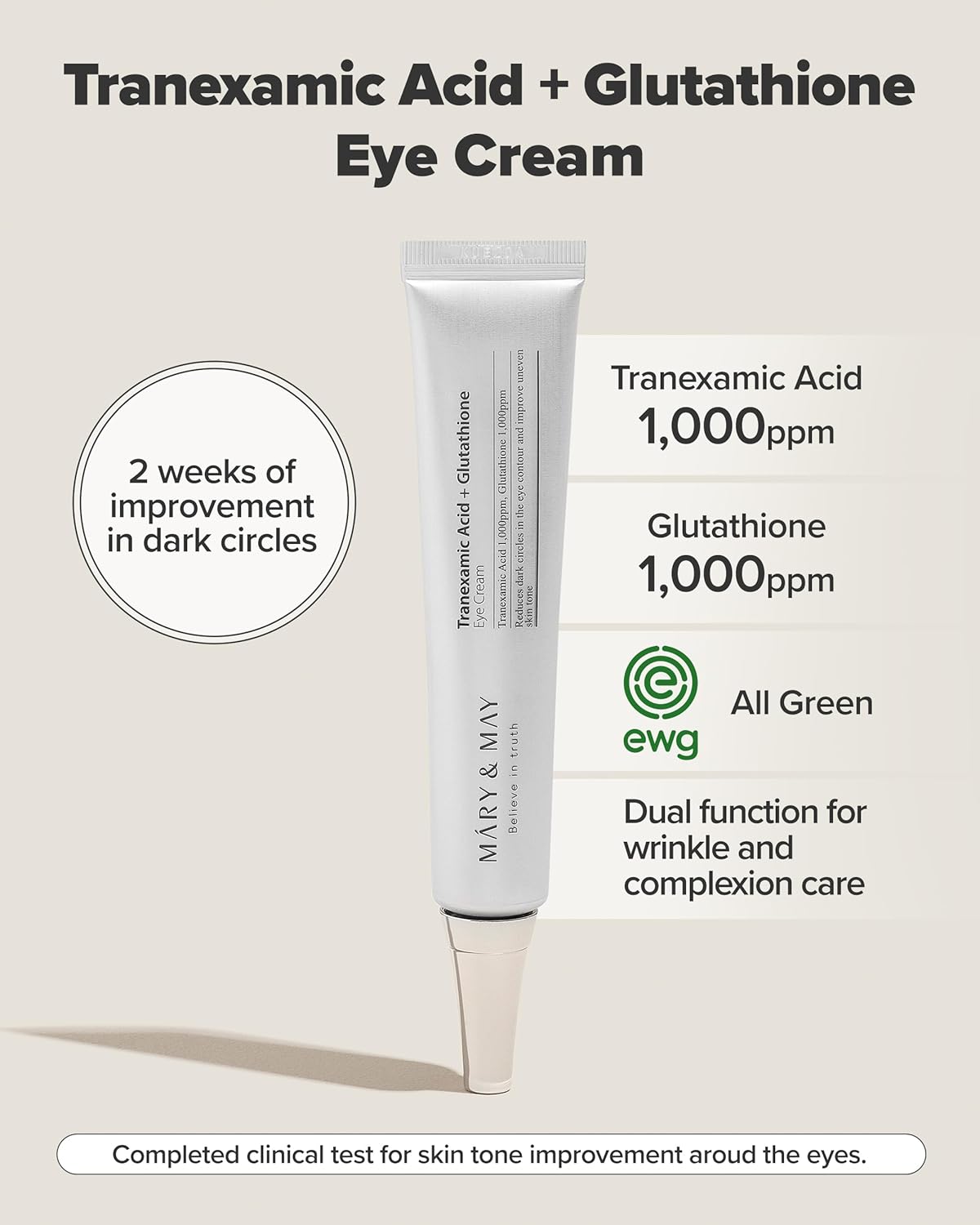Mary&May Tranexamic Acid+ Glutathione Eye Cream