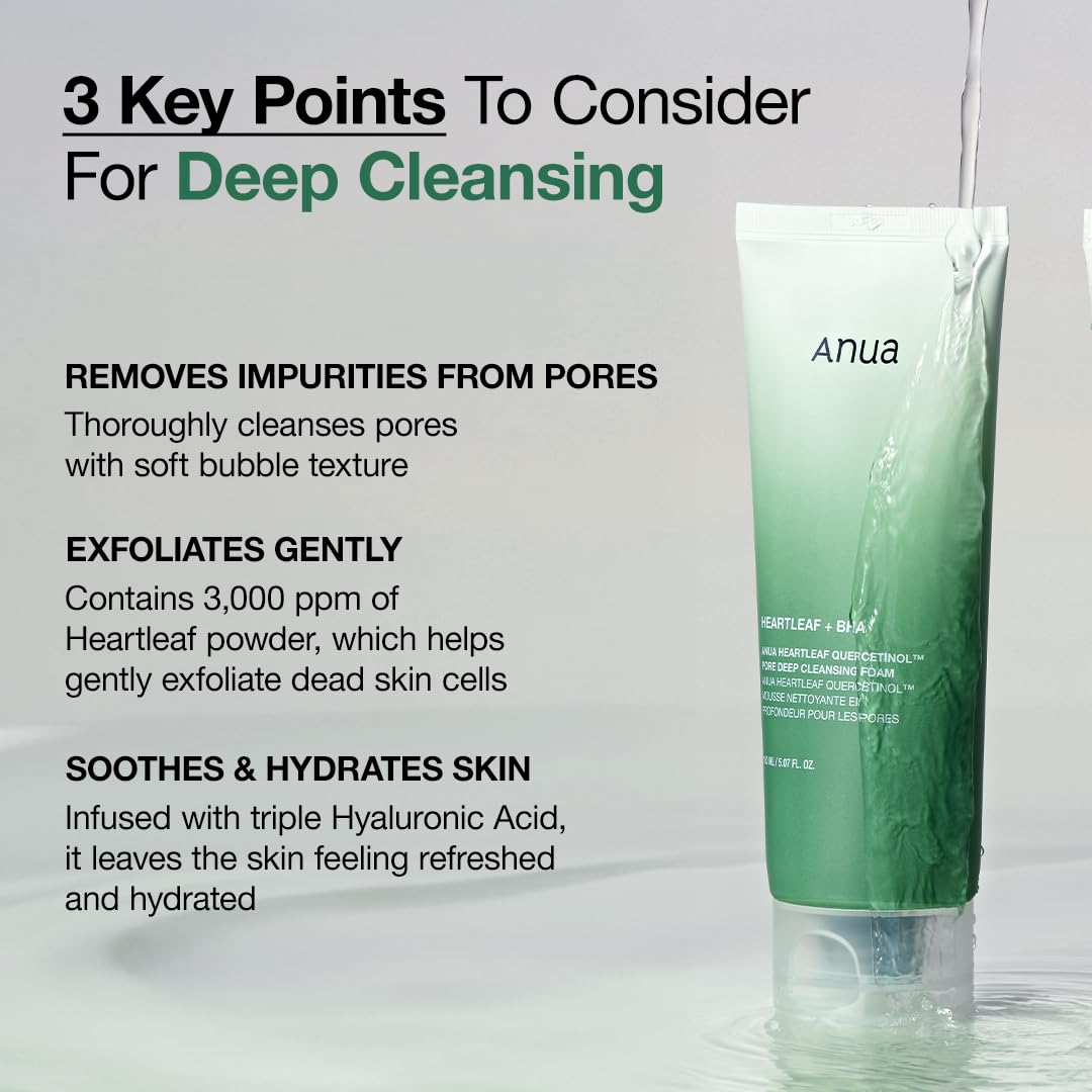 ANUA Heartleaf Quercetinol Pore Deep Cleansing Foam,