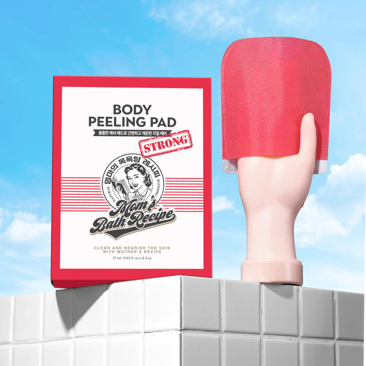 Mom’s Bath Recipe Body Peeling Pad – Strong