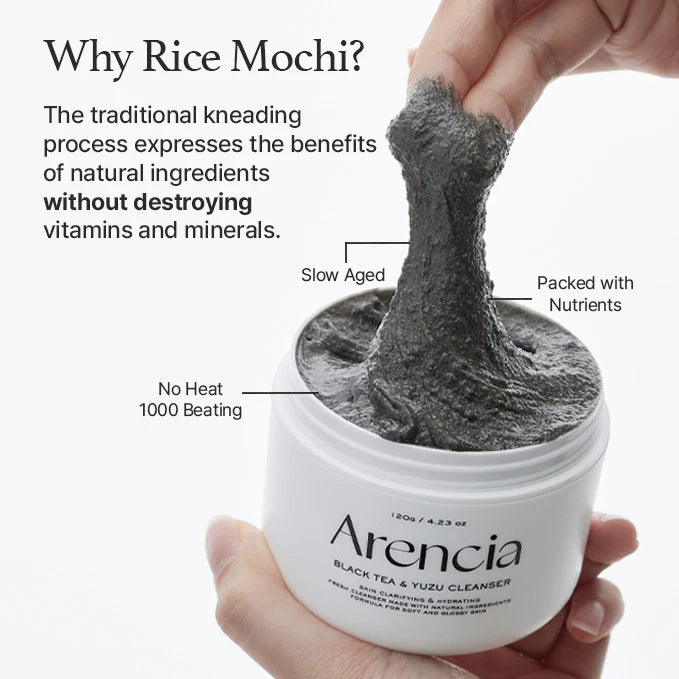 Arencia Black Tea Rice Mochi Cleanser