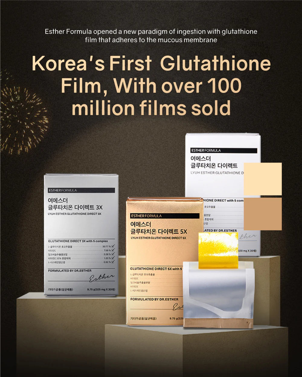 Esther formula Glutathione direct film 5x