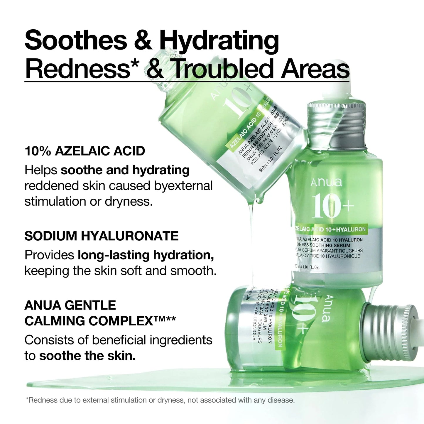 Anua Azelaic Acid 10 + Hyaluron Redness Soothing Serum – سيروم أزليك أسيد 10% مع الهيالورونيك لتهدئة الاحمرار