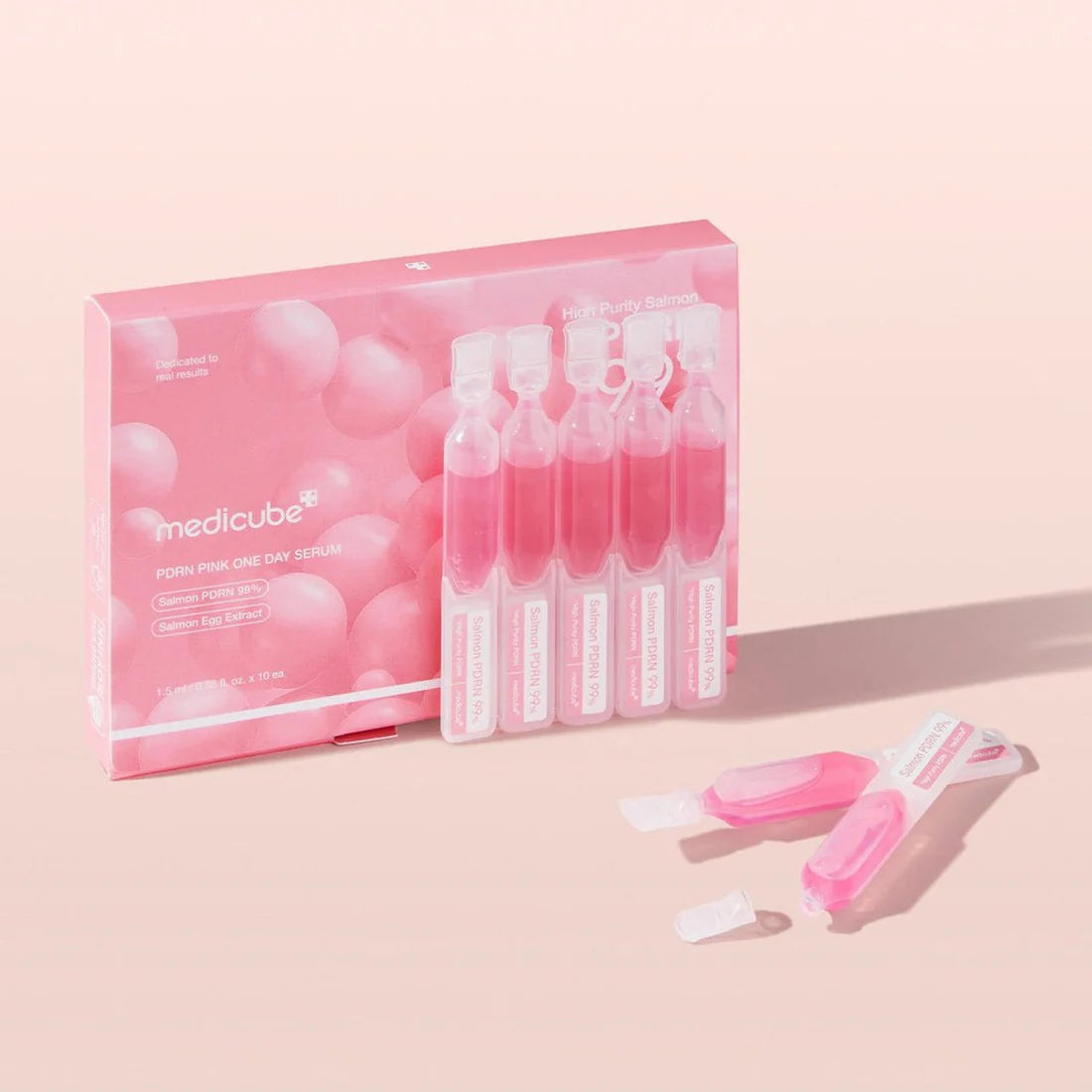 MEDICUBE PDRN PINK ONE DAY SERUM SET (1.5MLX10EA) مجموعة سيروم ميديكيوب PDRN الوردي ليوم واحد