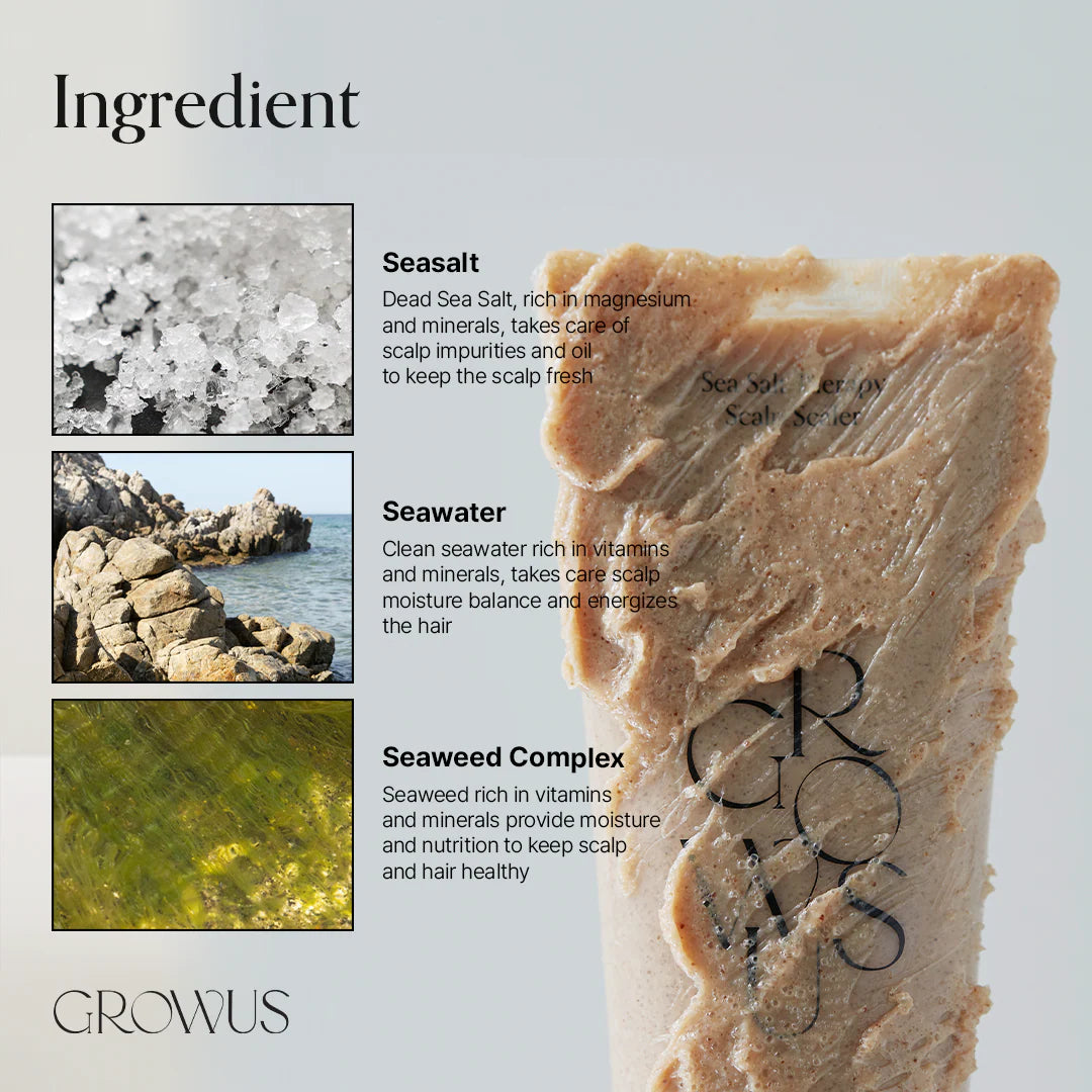 Growus Sea Salt Therapy Scalp Scaler
