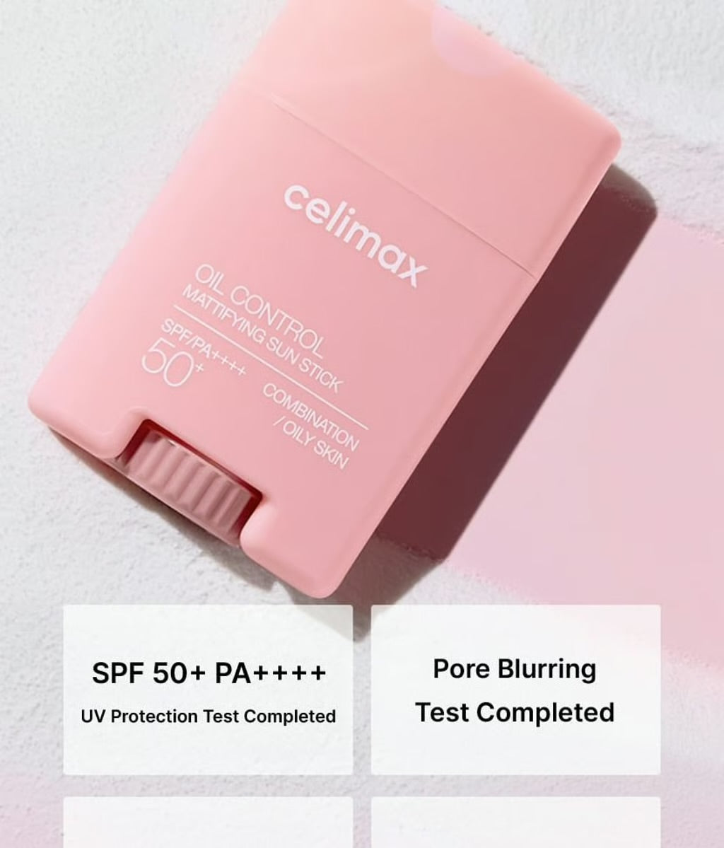 CELIMAX OIL CONTROL MATTIFYING SUN STICK SPF 50+ PA++++ -19G| سيليماكس واقي شمسي ستيك بعامل حماية 50-19غرام
