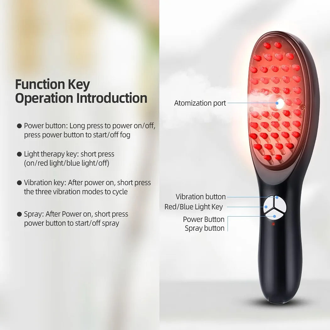 led hair brush