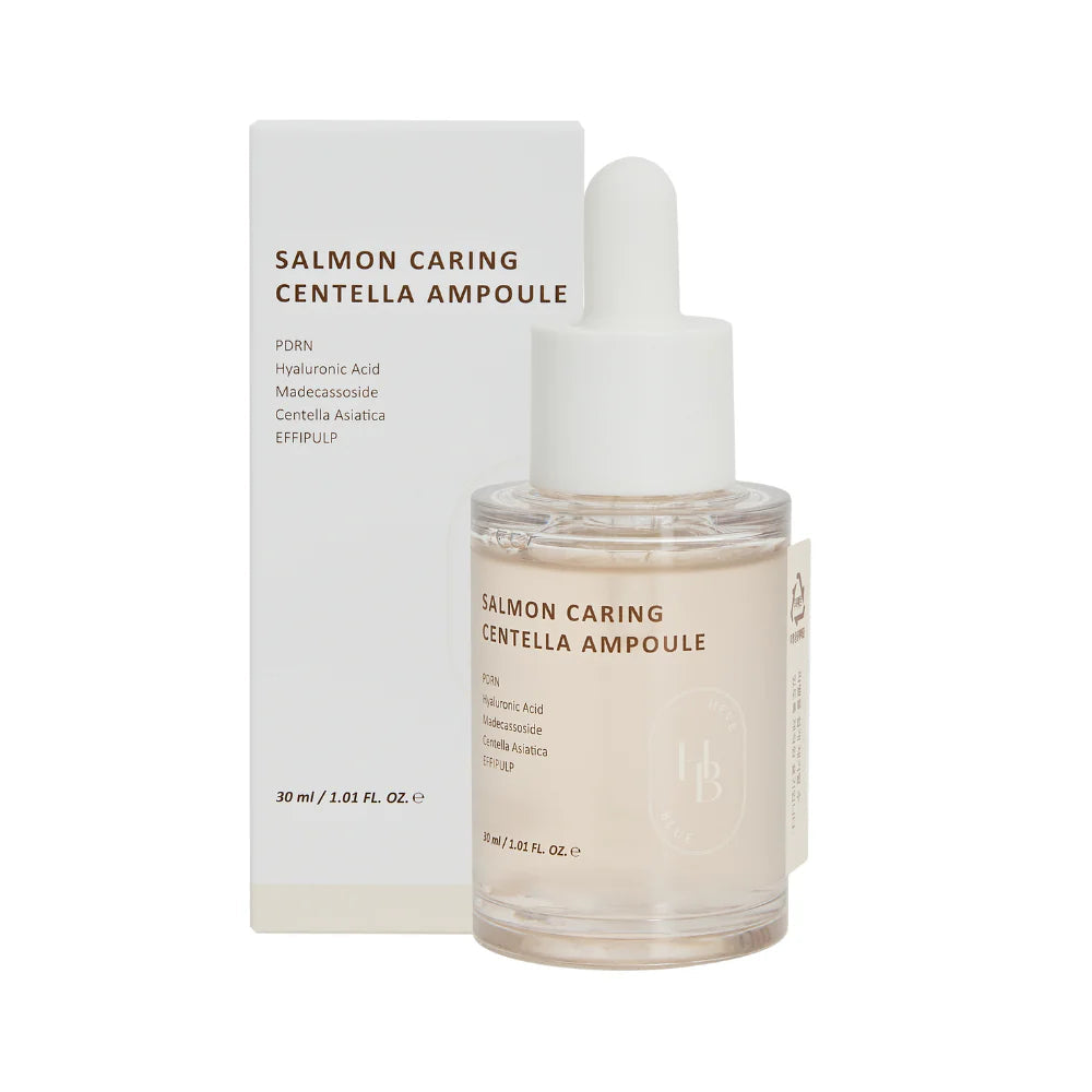 HEVEBLUE SALMON CARING CENTELLA AMPOULE - 30ML | هيفي بلو سيروم السسالمون و السينتيلا - 30 مل