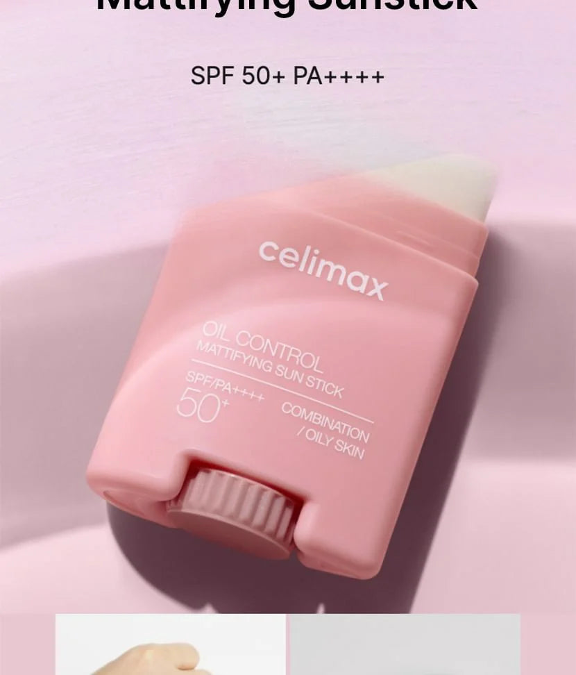 CELIMAX OIL CONTROL MATTIFYING SUN STICK SPF 50+ PA++++ -19G| سيليماكس واقي شمسي ستيك بعامل حماية 50-19غرام