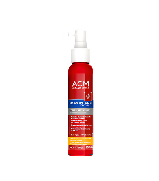 ACM NOVOPHANE REACTIONAL ANTI-
HAIR LOSS LOTION 10om الم الا
نوفوفان التفاعلي المضاد لتساقط الشعر