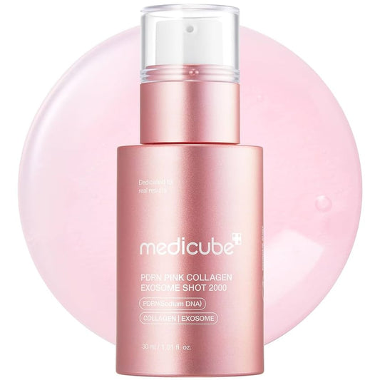 medicube PDRN Pink Collagen Exosome Shot Serum 2,000 PPM سيروم ميديكيوب PDRN الوردي بالكولاجين إكسوزوم، ٢٠٠٠ جزء في المليون