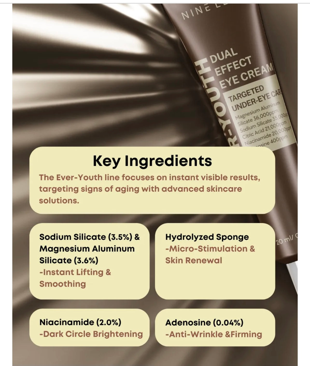 Nineless
Ever-Youth Dual Effect Eye Cream