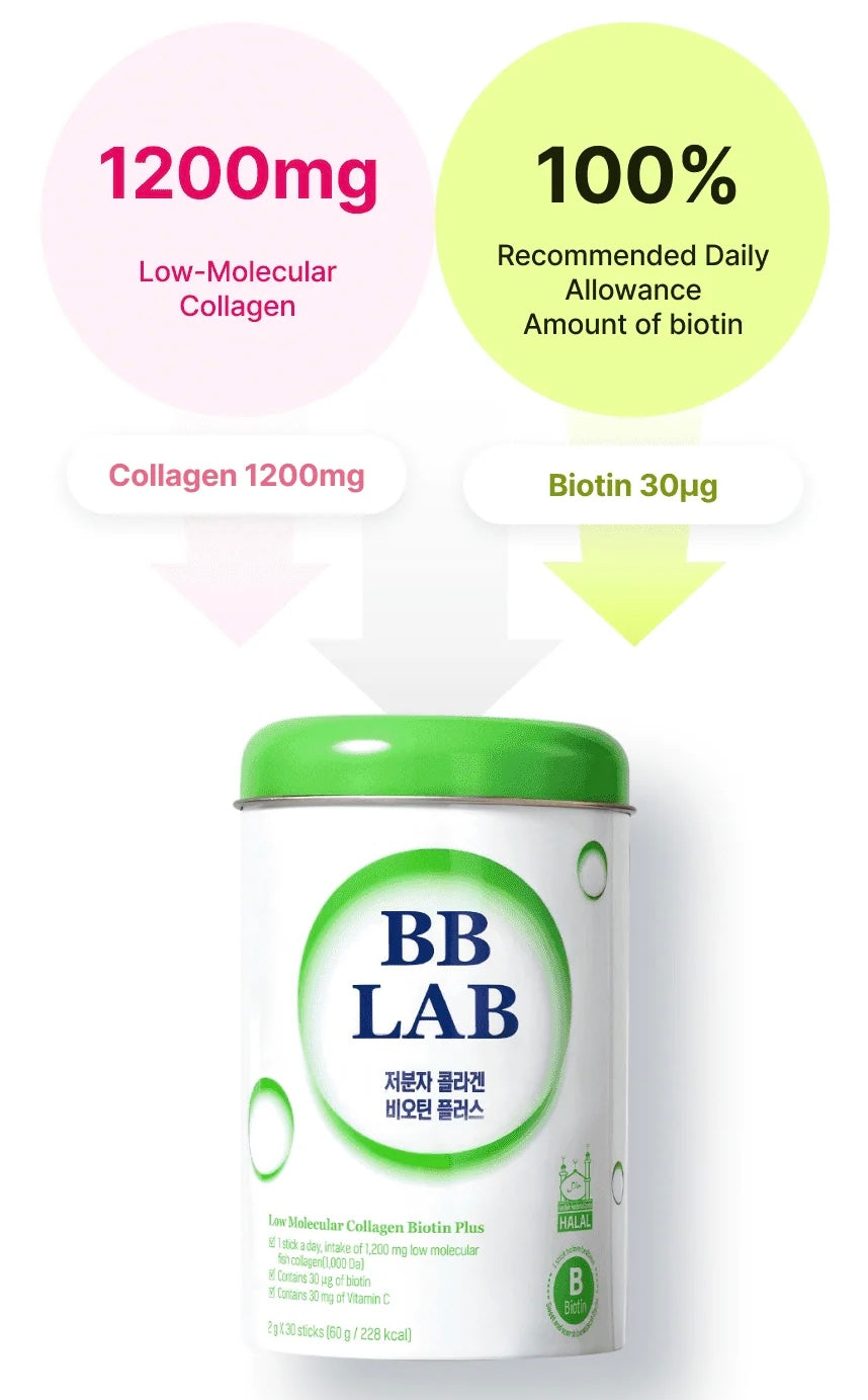BB LAB LOW-MOLECULAR COLLAGEN BIOTIN PLUS, 2G X 30 STICKS