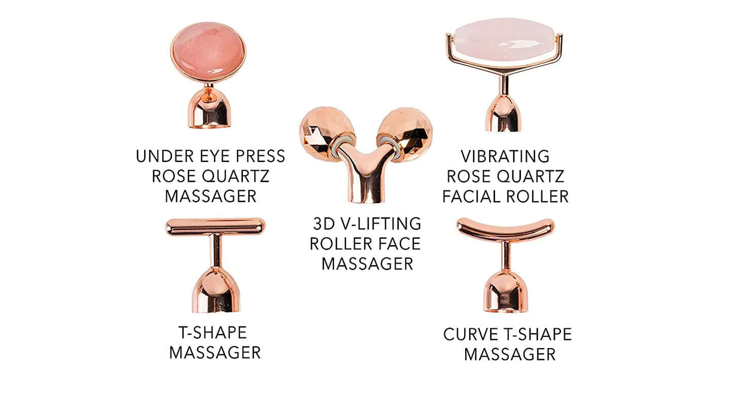 ELECTRIC 5 IN 1 ROSE QUARTZ FACE MASSAGER