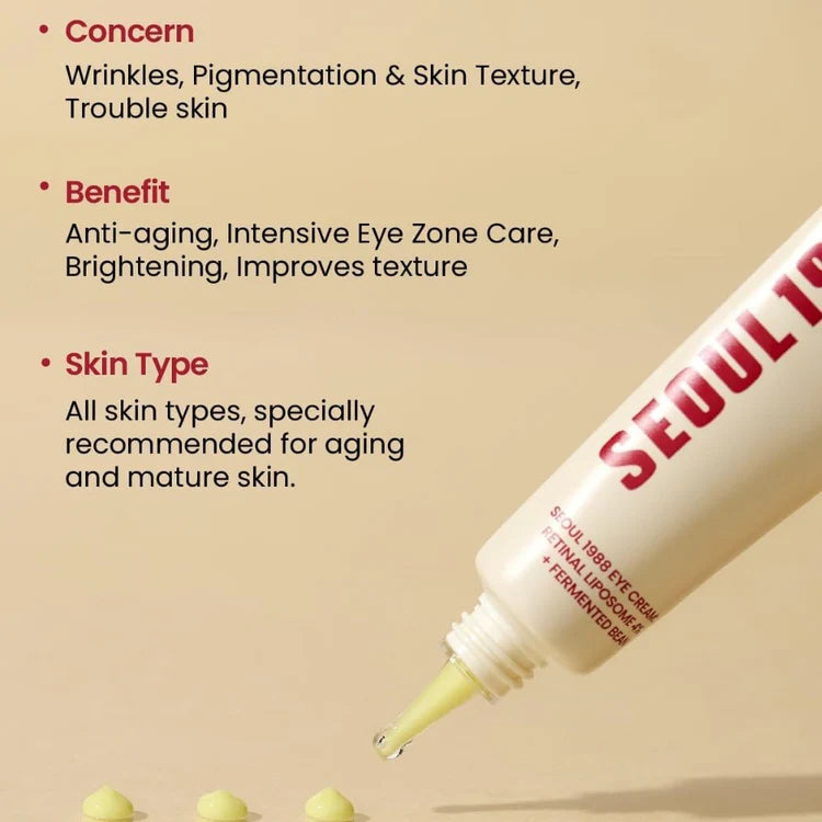 SEOUL 1988 Eye Cream : Retinal Liposome 4% + Fermented Bean