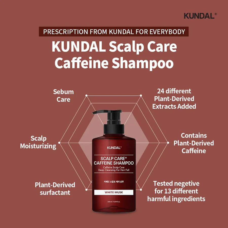 KUNDAL CAFFEINE SHAMPOO CHERRY BLOSSOM 500ml