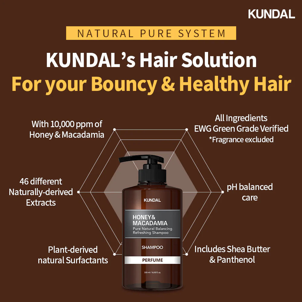 KUNDAL HONEY & MACADAMIA NATURE SHAMPOO WHITE MUSK 500ML