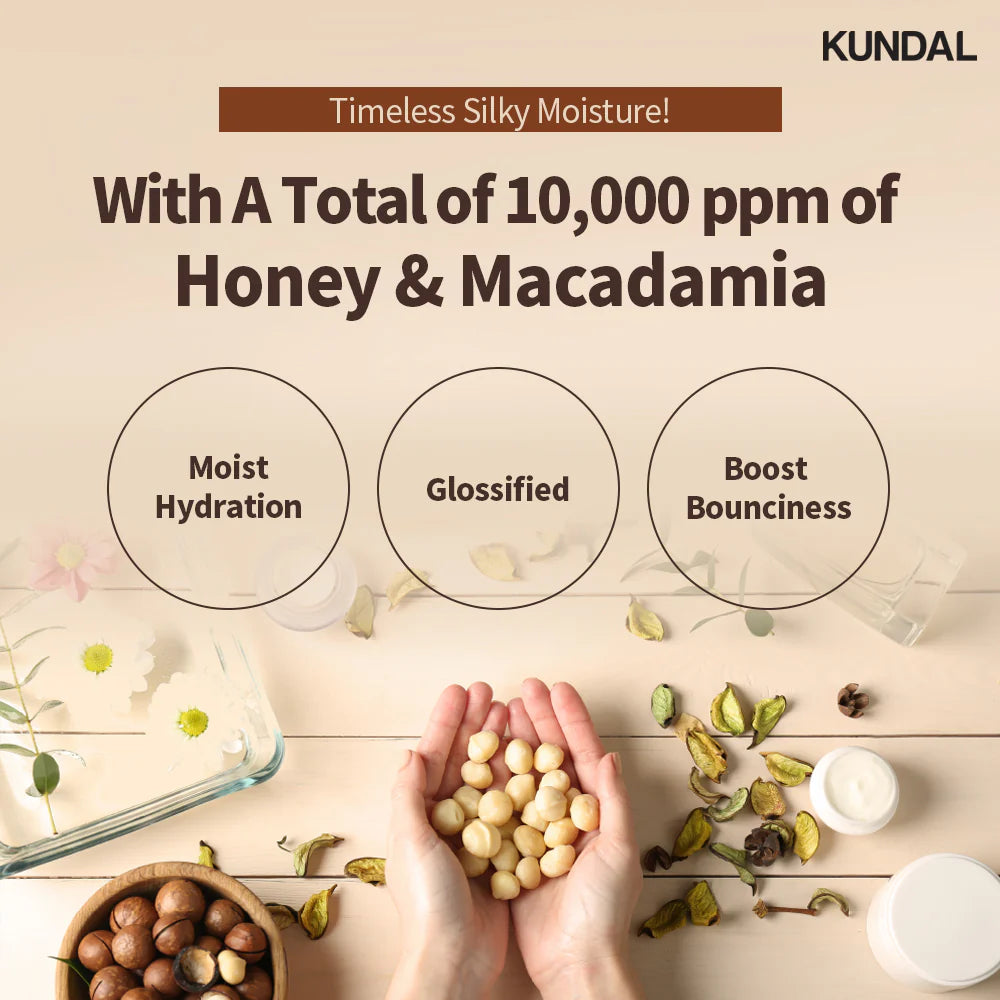 KUNDAL HONEY & MACADAMIA NATURE SHAMPOO WHITE MUSK 500ML