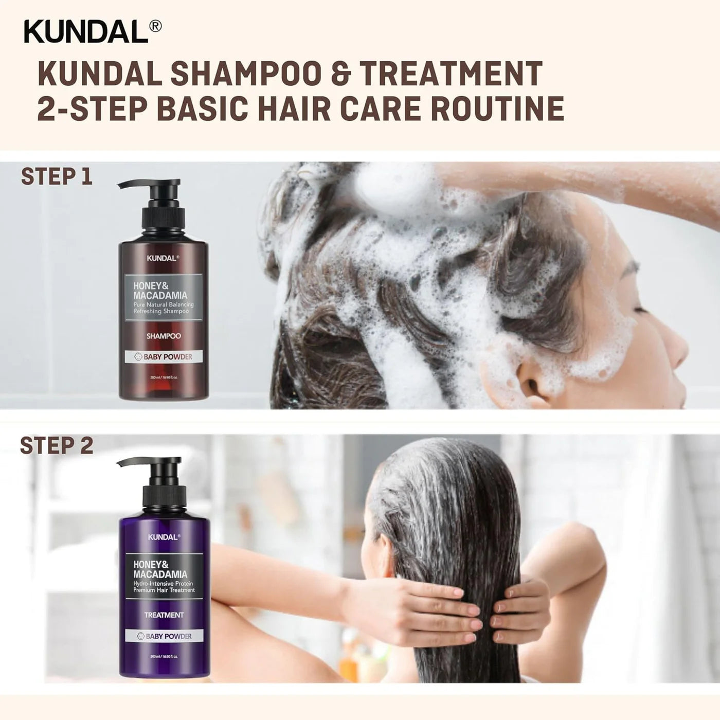 KUNDAL HONEY & MACADAMIA NATURE SHAMPOO WHITE MUSK 500ML