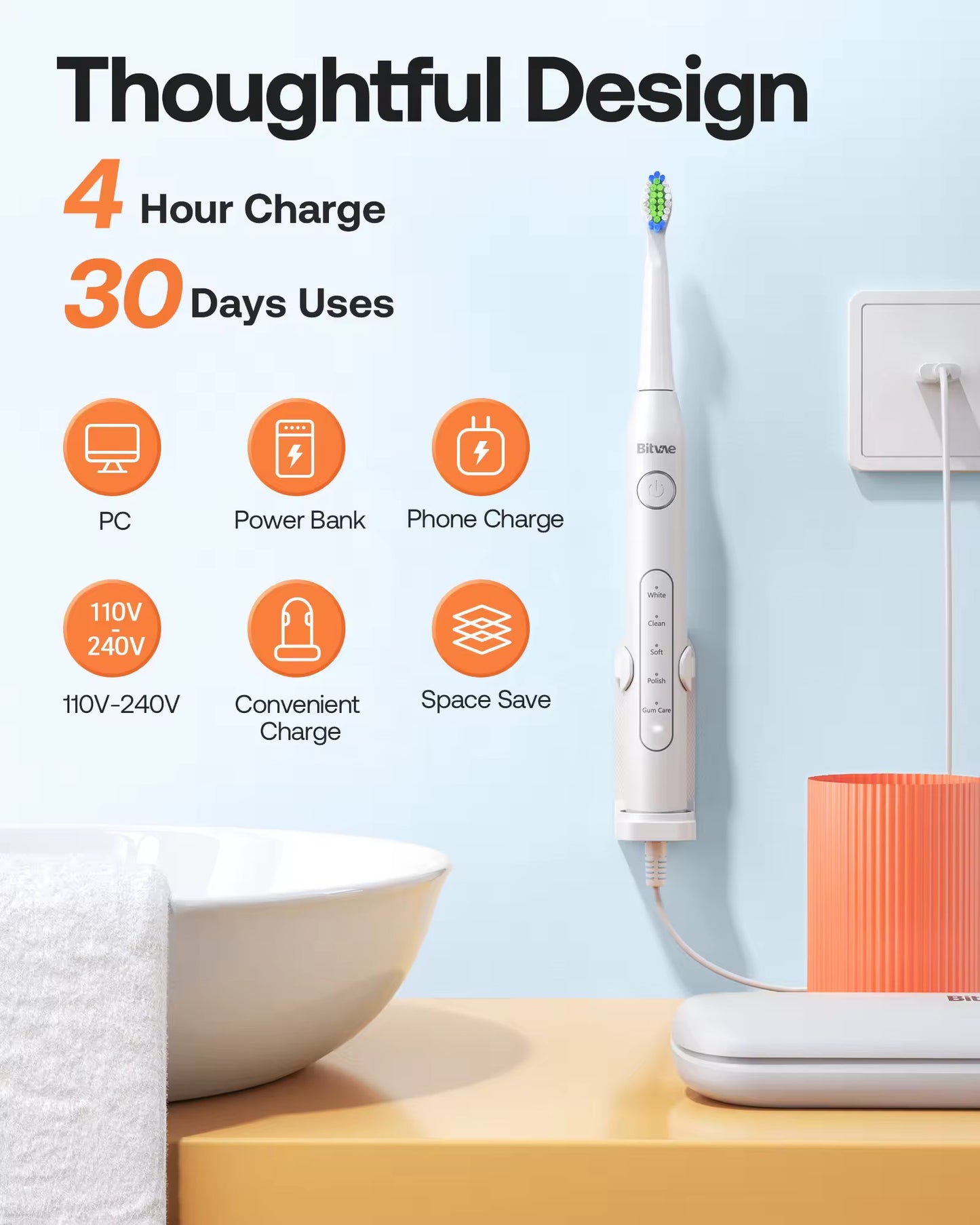 Bitvae electric toothbrush d2