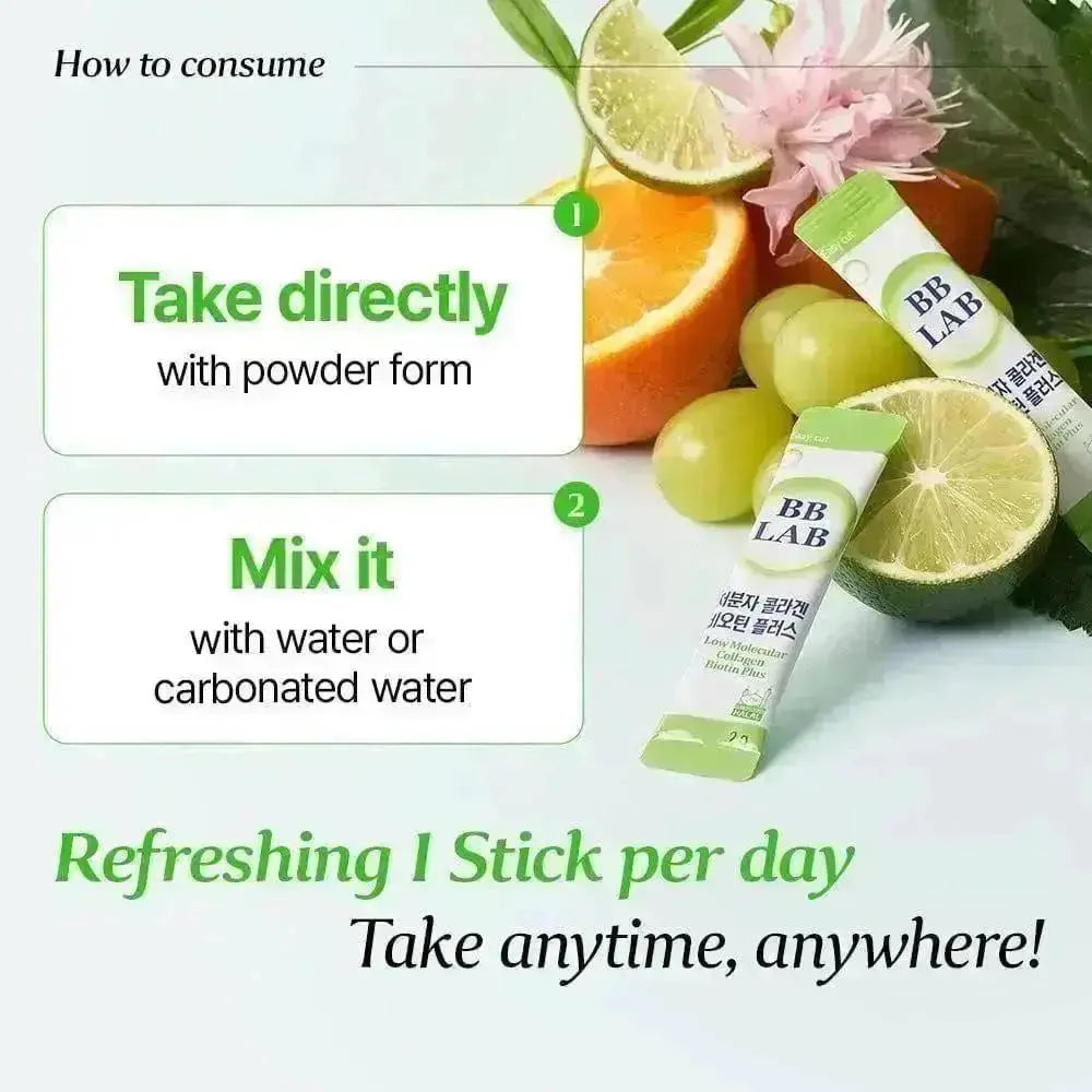 BB LAB LOW-MOLECULAR COLLAGEN BIOTIN PLUS, 2G X 30 STICKS