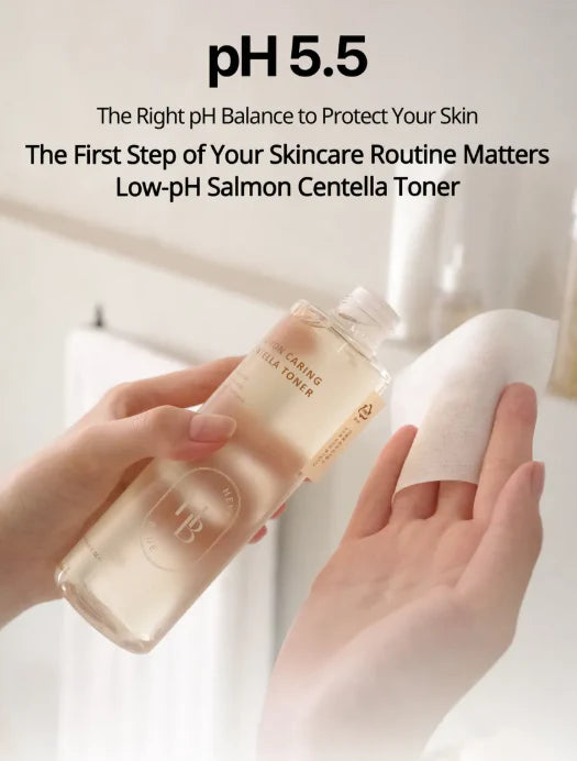 HEVEBLUE SALMON CARING CENTELLA TONER - 200ML | هيفي بلو تونر السالمون للروجه - 200 مل
