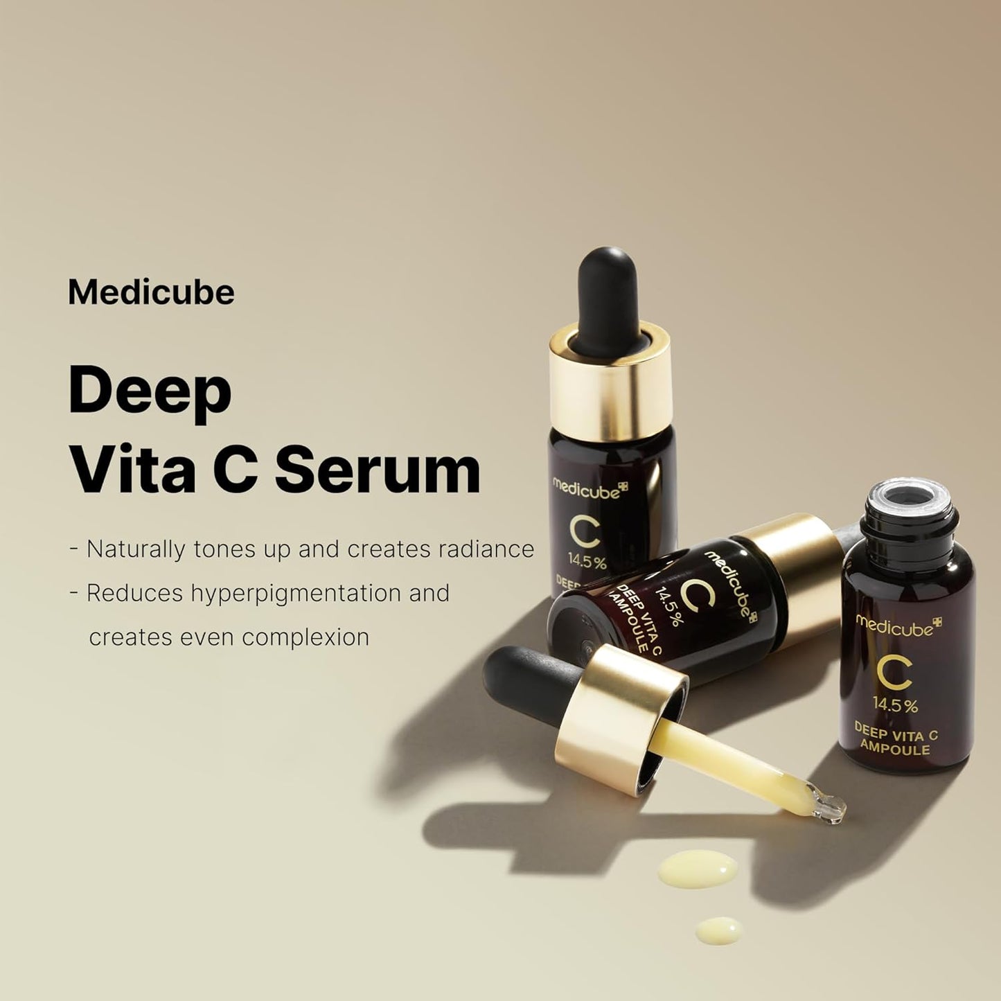Medicube Deep Vita C Ampoule أمبولة فيتامين سي المركز ٣ قطع