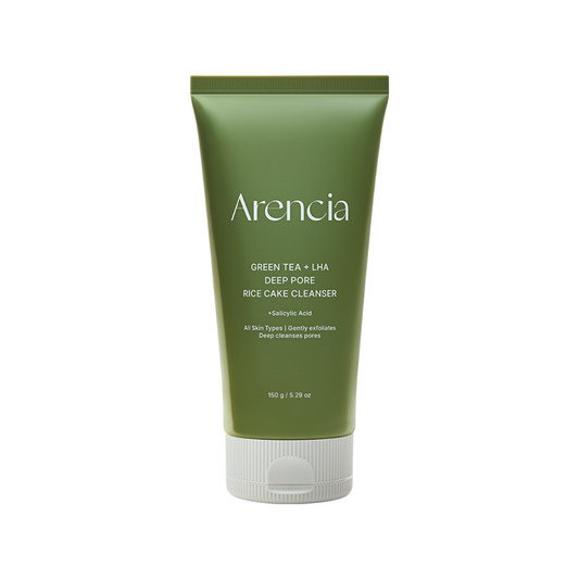 Arencia Green Tea + LHA Deep Pore Rice Cake Cleanser 150g