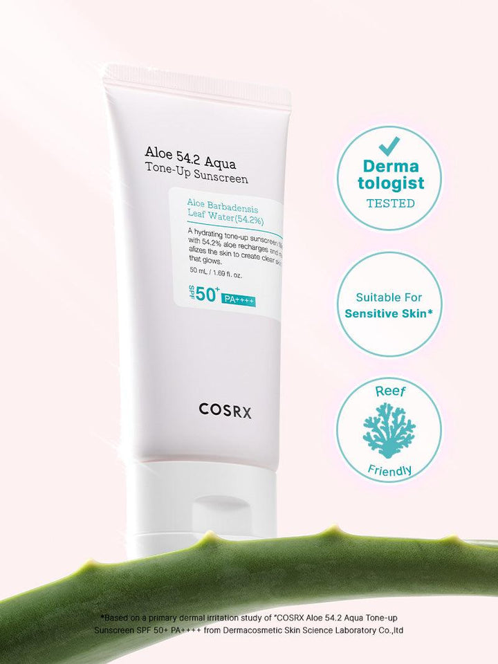 ++++COSRX Aloe 54.2 Aqua Tone-up Sunscreen SPF 50+ PA