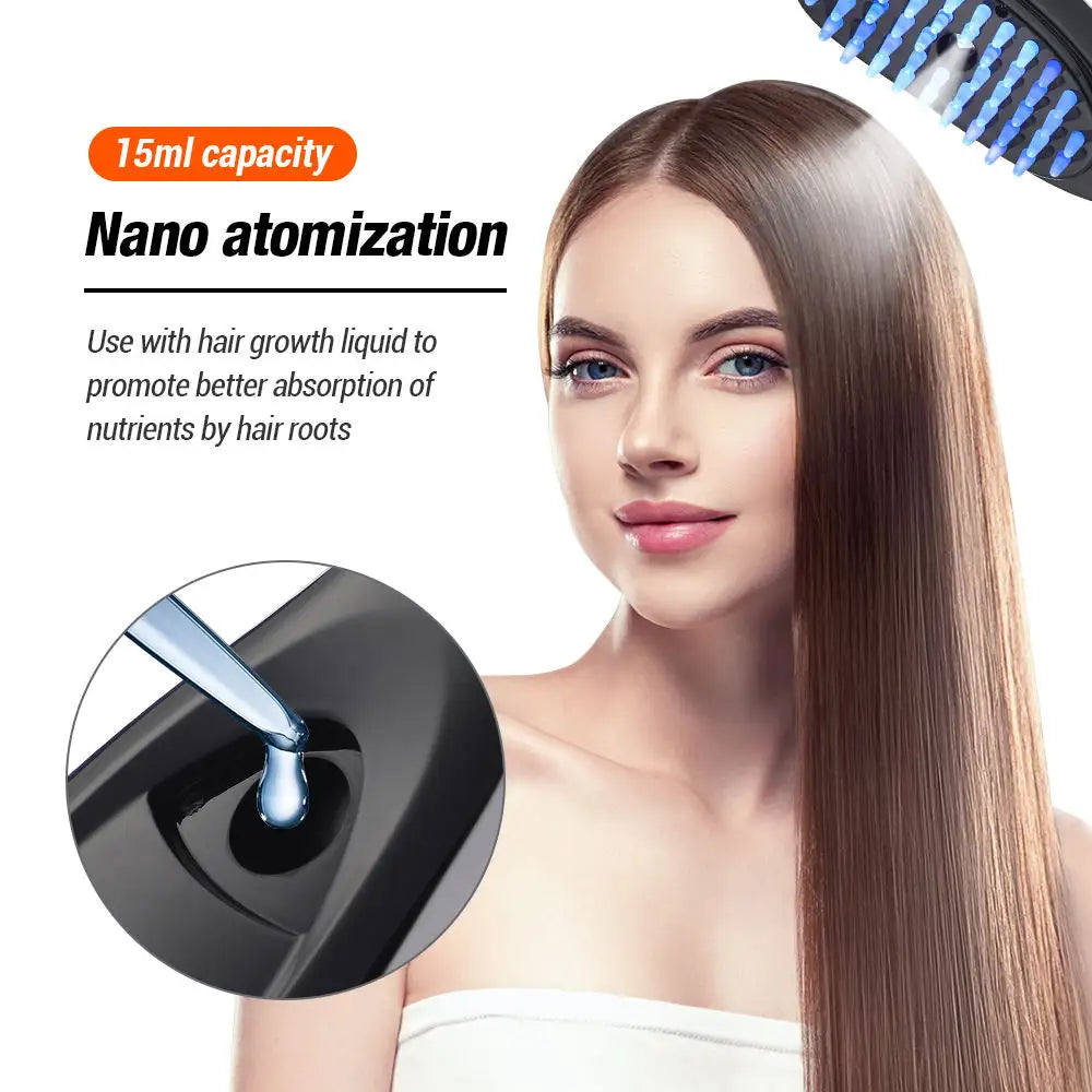 led hair brush